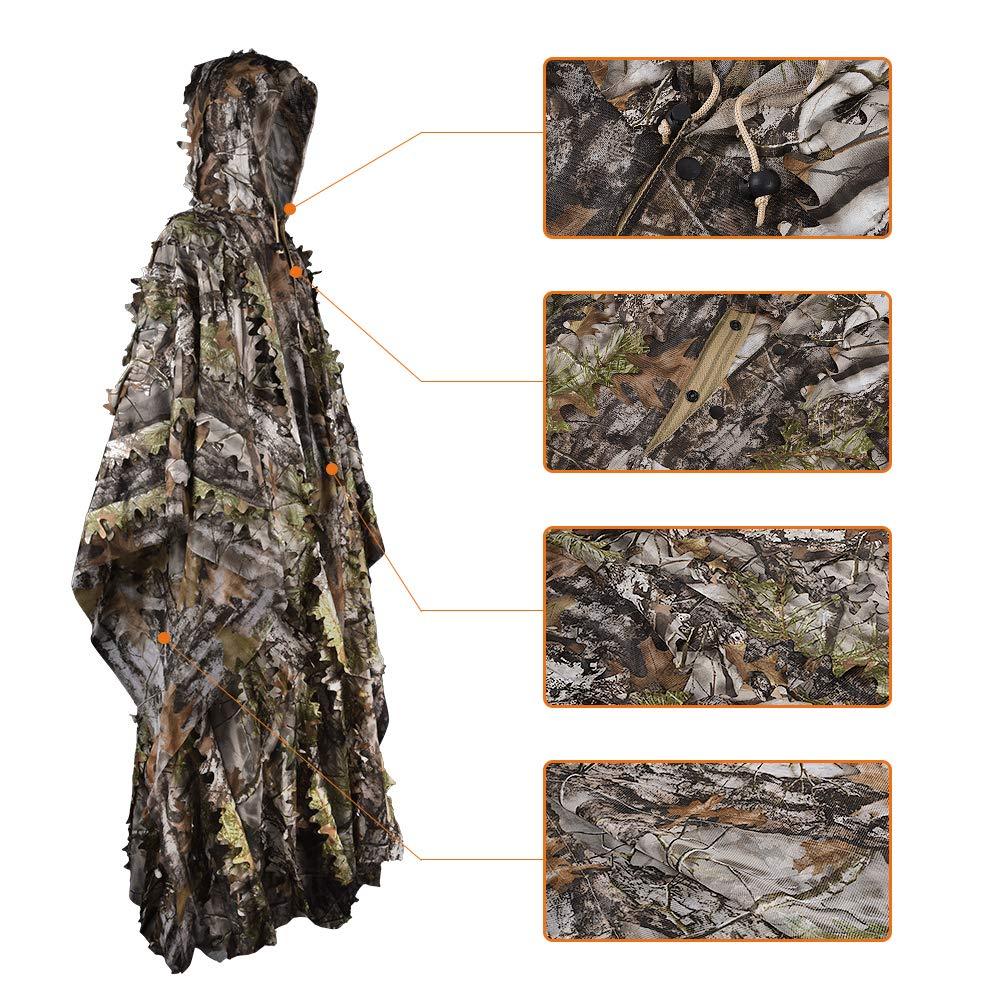 3d Maple Leaf Ghillie Poncho