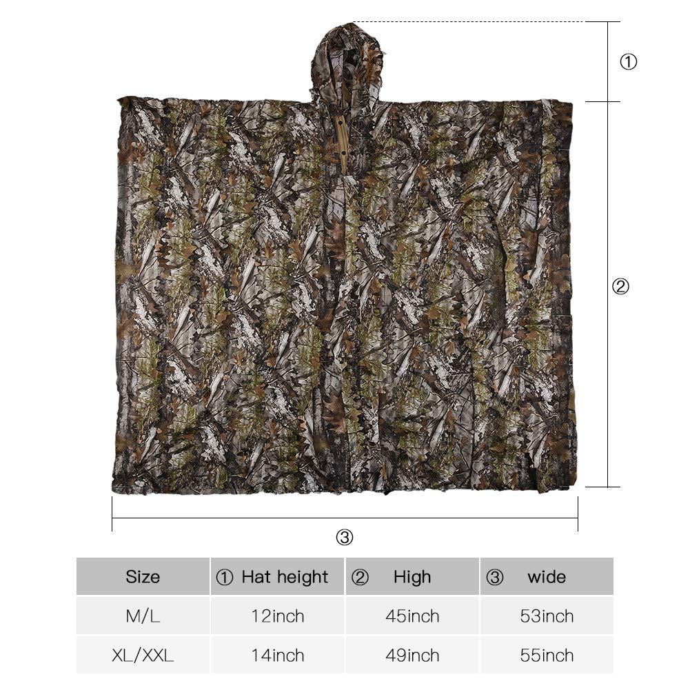 3d Maple Leaf Ghillie Poncho