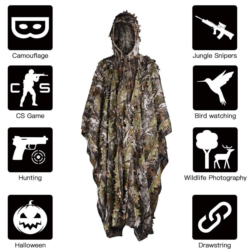3d Maple Leaf Ghillie Poncho
